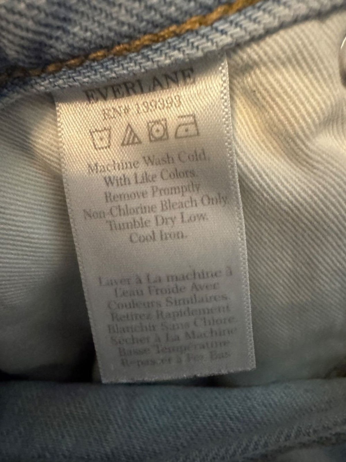 Everlane The A Line Denim Short Light Wash Size 28