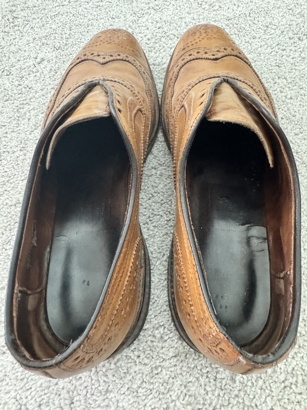 Allen Edmonds Shoes Mens 9 D Leather Mcallister Wingtip Oxford Dress