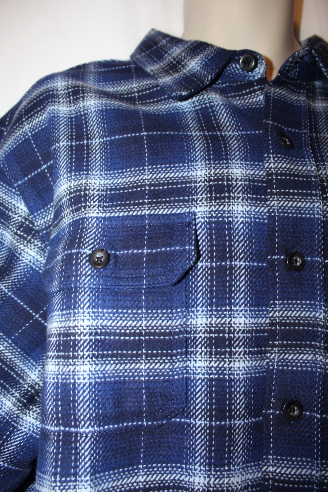 mens woolrich brawny flannel shirt jacket XL nwt $95 blue plaid