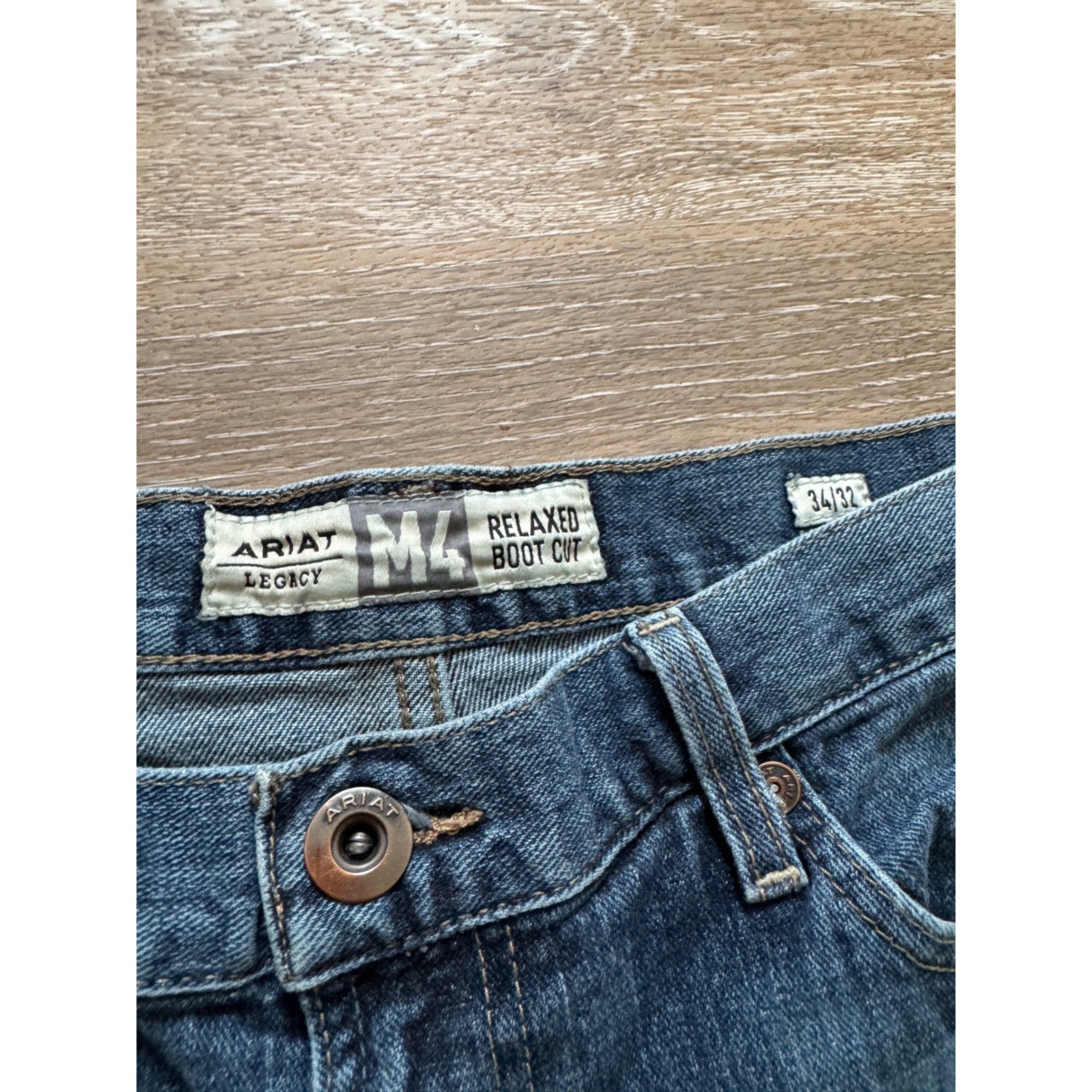 Ariat M4 Relaxed Boot Cut Jeans Mens 34×32 Kilroy Blue Denim 10022676 Legacy