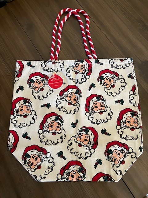BOHO Living Re-usable Canvas Christmas Tote Bag – Made in India – NEW