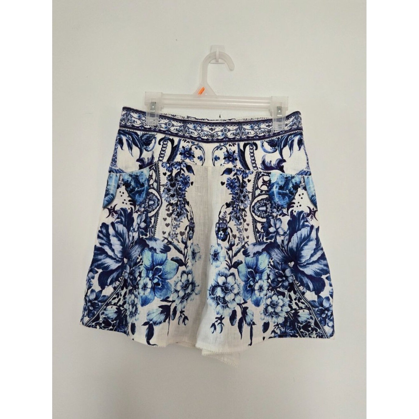 Camilla Linen Glaze and Graze Wide Waistband Shorts Size XS