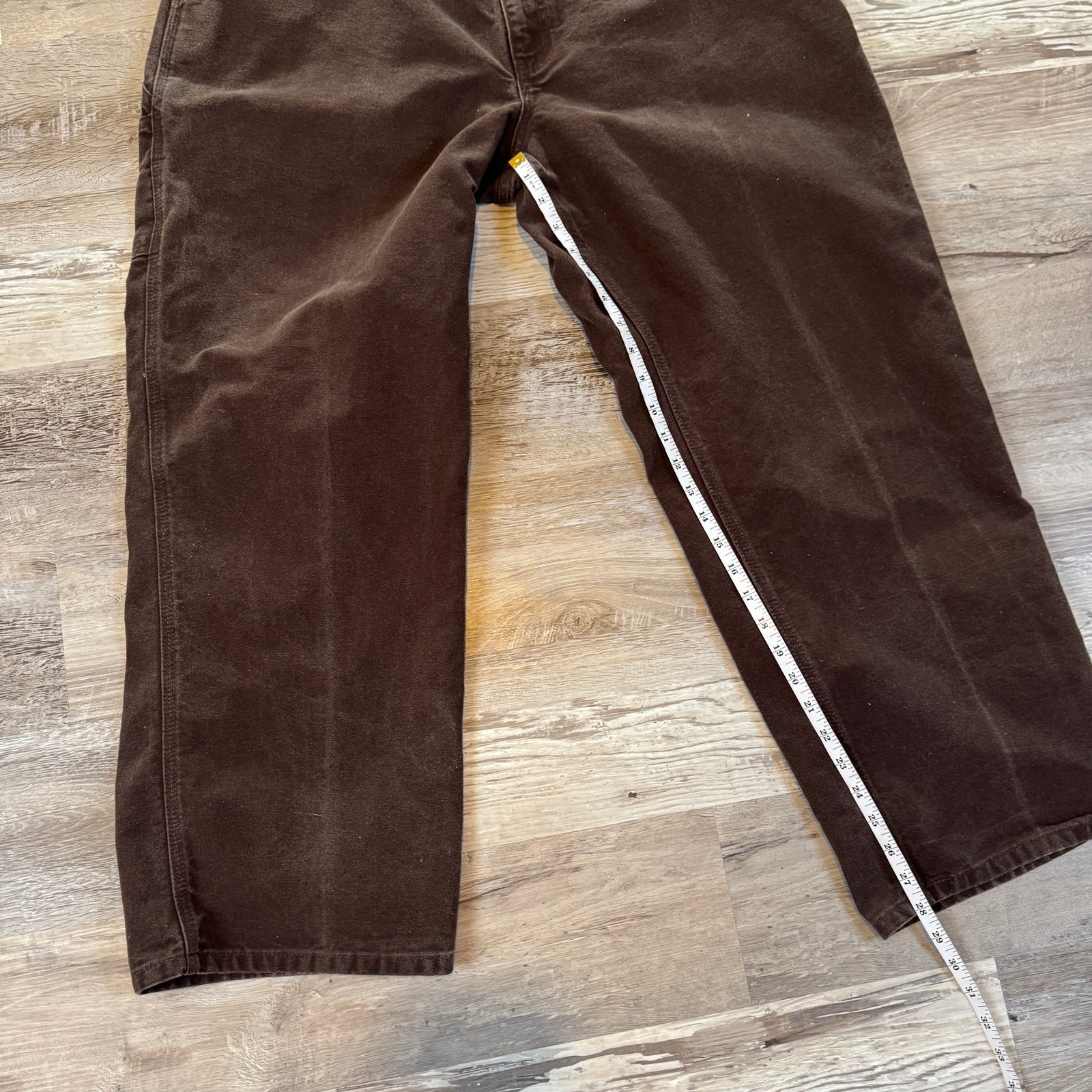 Carhartt B11 DKB Original Dungaree Fit Duck Carpenter Pants Brown 40×30 Utility