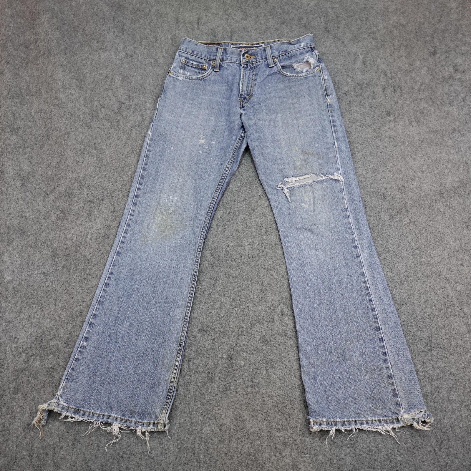 Vintage Levis 527 Jeans Mens 30×30 Blue Boot Cut Slim Low Denim Thrashed Y2K