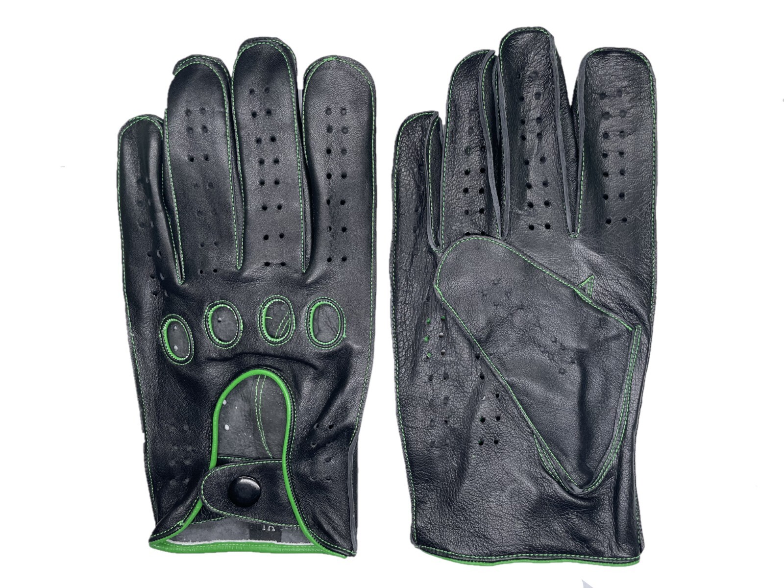 MEN’S 100% GENUINE LEATHER DRIVING GLOVES REVERSE STITCH CHAUFFEUR