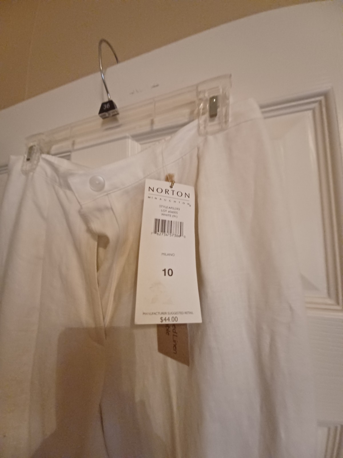 Norton McNaughton Women’s White Summer Linen Pants – Size 10T – NWT