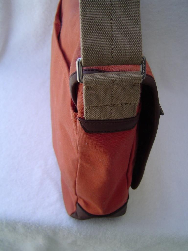 AUTHENTIC COACH MENS CAMDEN ORANGE CANVAS LARGE MESSENGER BAG #70829 VGC