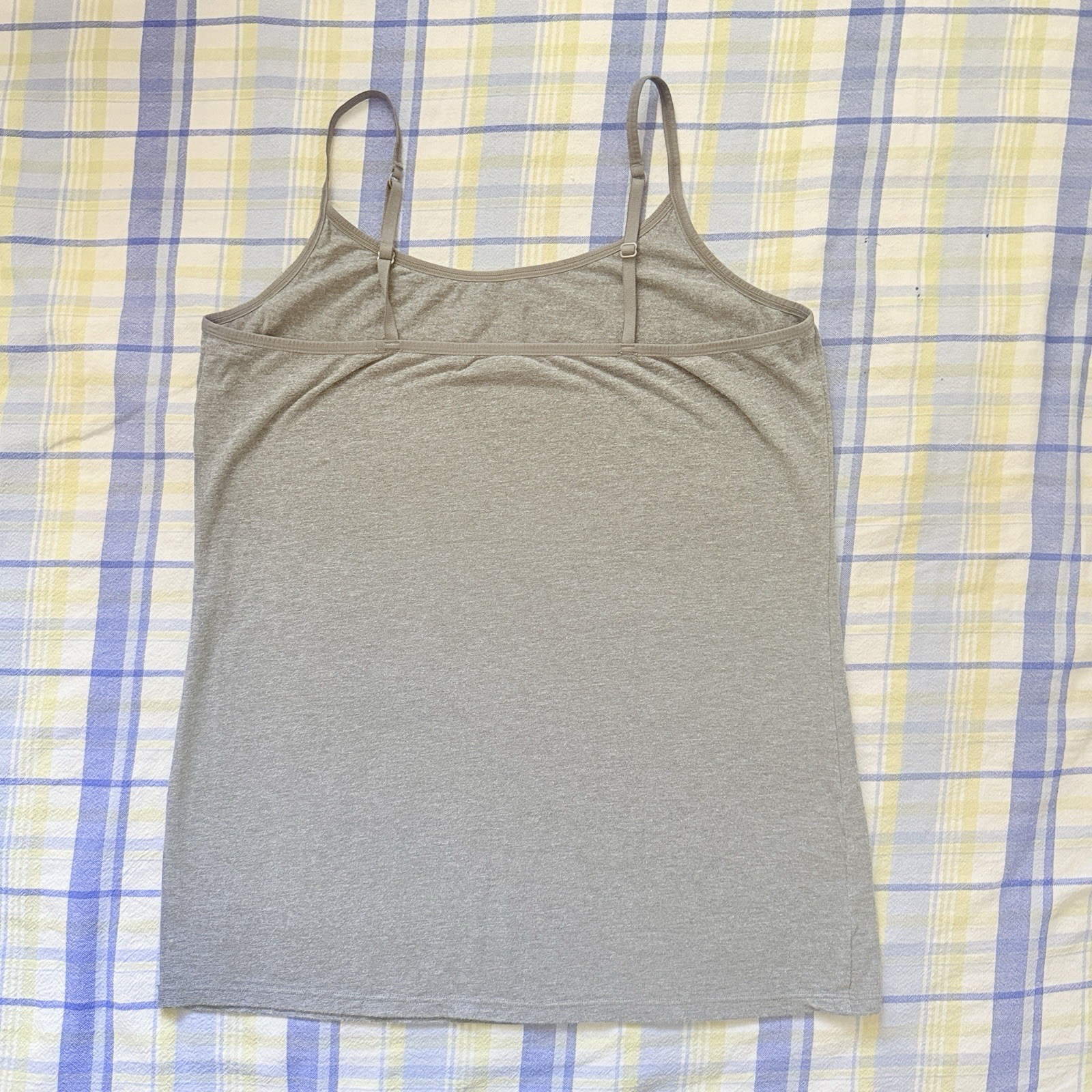 Felina Gray Camisole Tank Top Size L Large Adjustable Straps Layering Basic