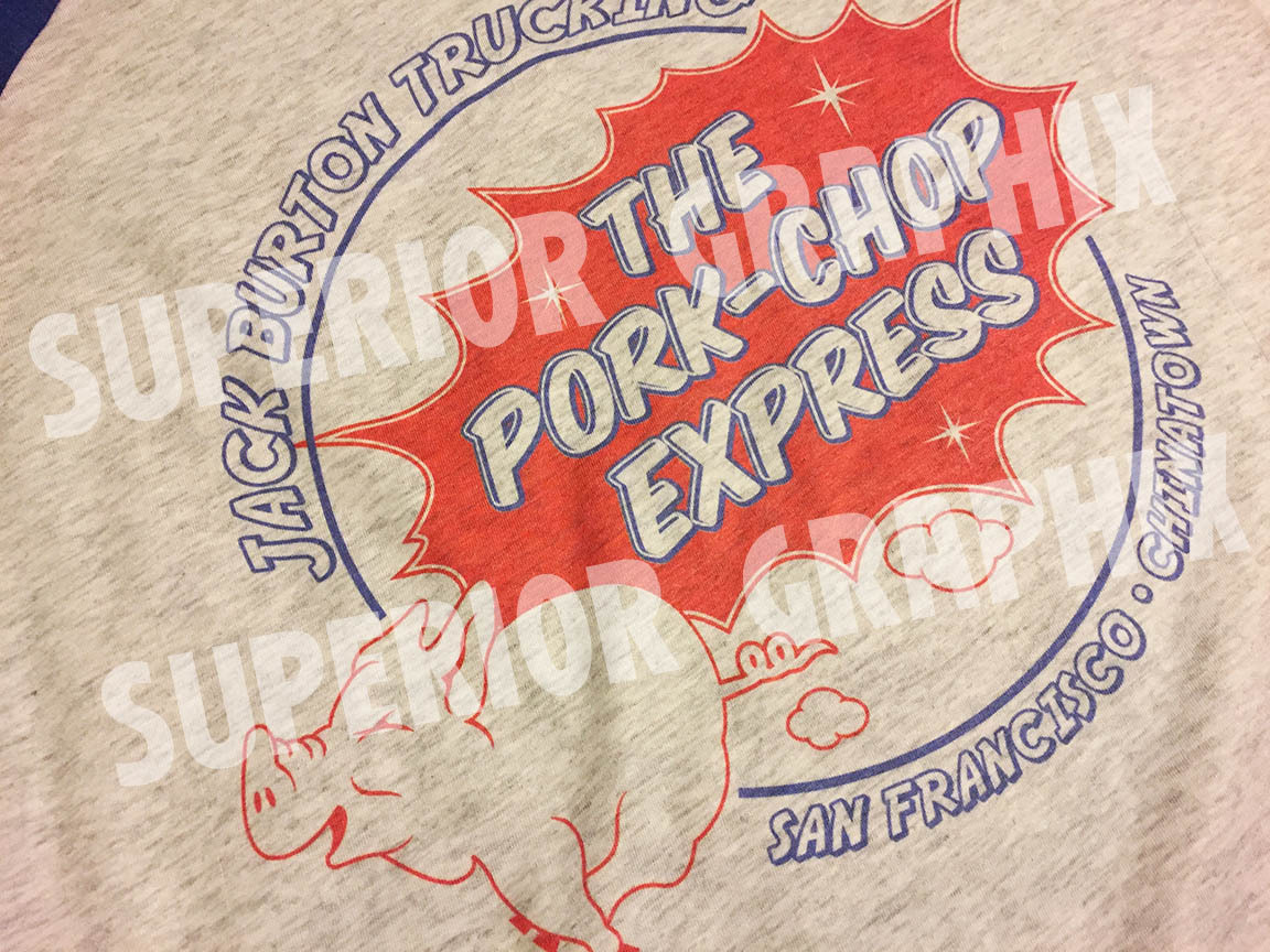 Jack Burton’s Pork Chop Express Vintage Tee T-SHIRT FREE SHIP USA Big Trouble LC