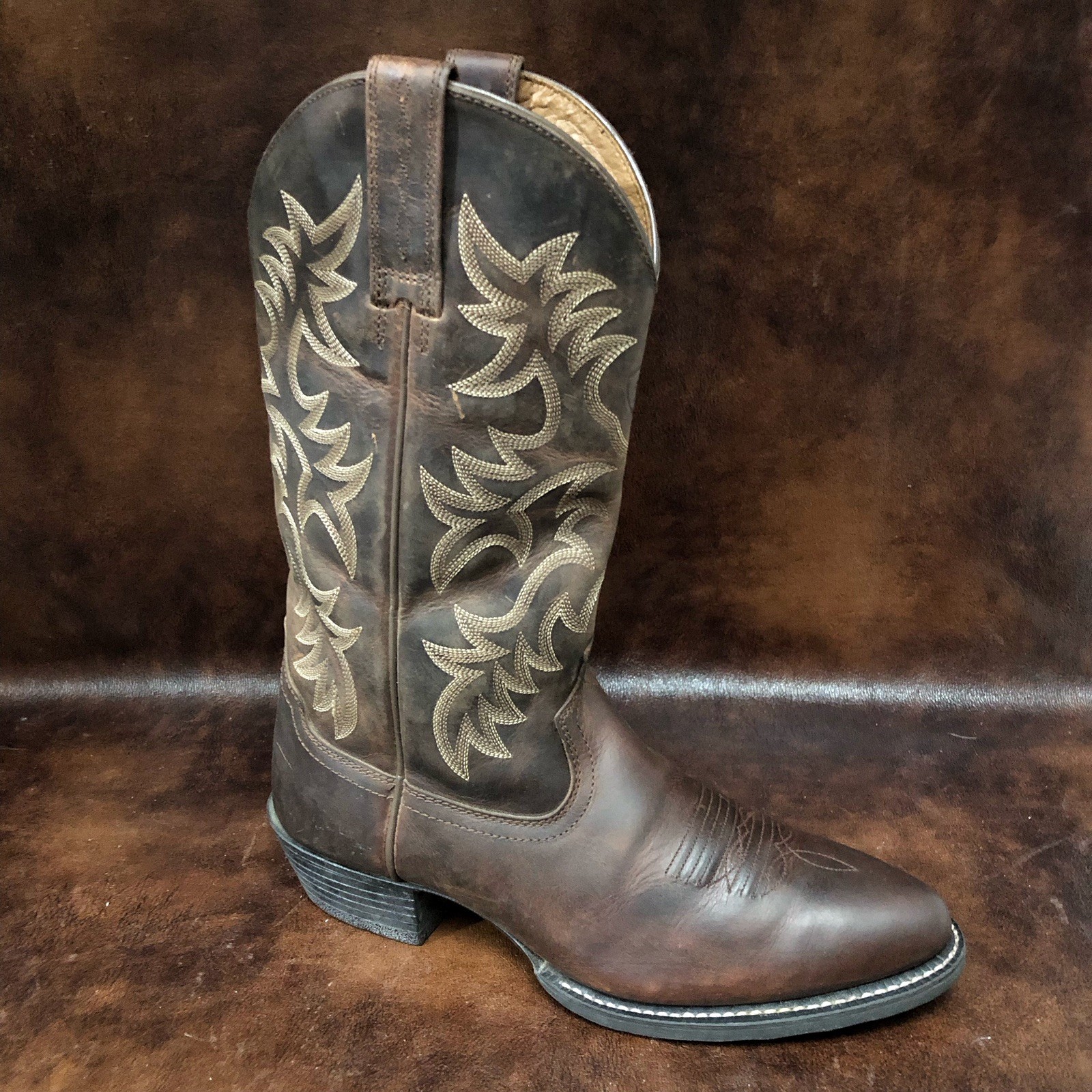 Ariat SZ 8 D 34725 Men’s Heritage R Toe Western Brown Leather Boots 10002204