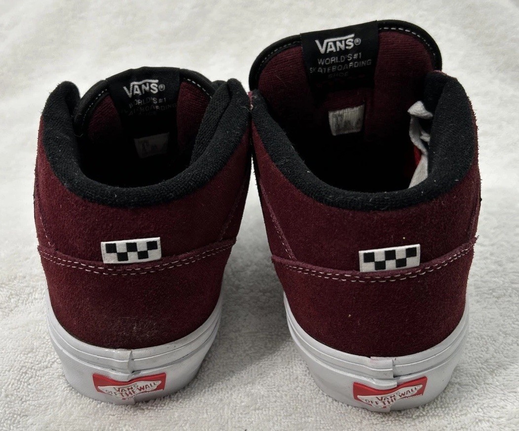 VANS HALF CAB SKATE BURGUNDY MEN’S SZ (8) 721454 NEW W/O BOX