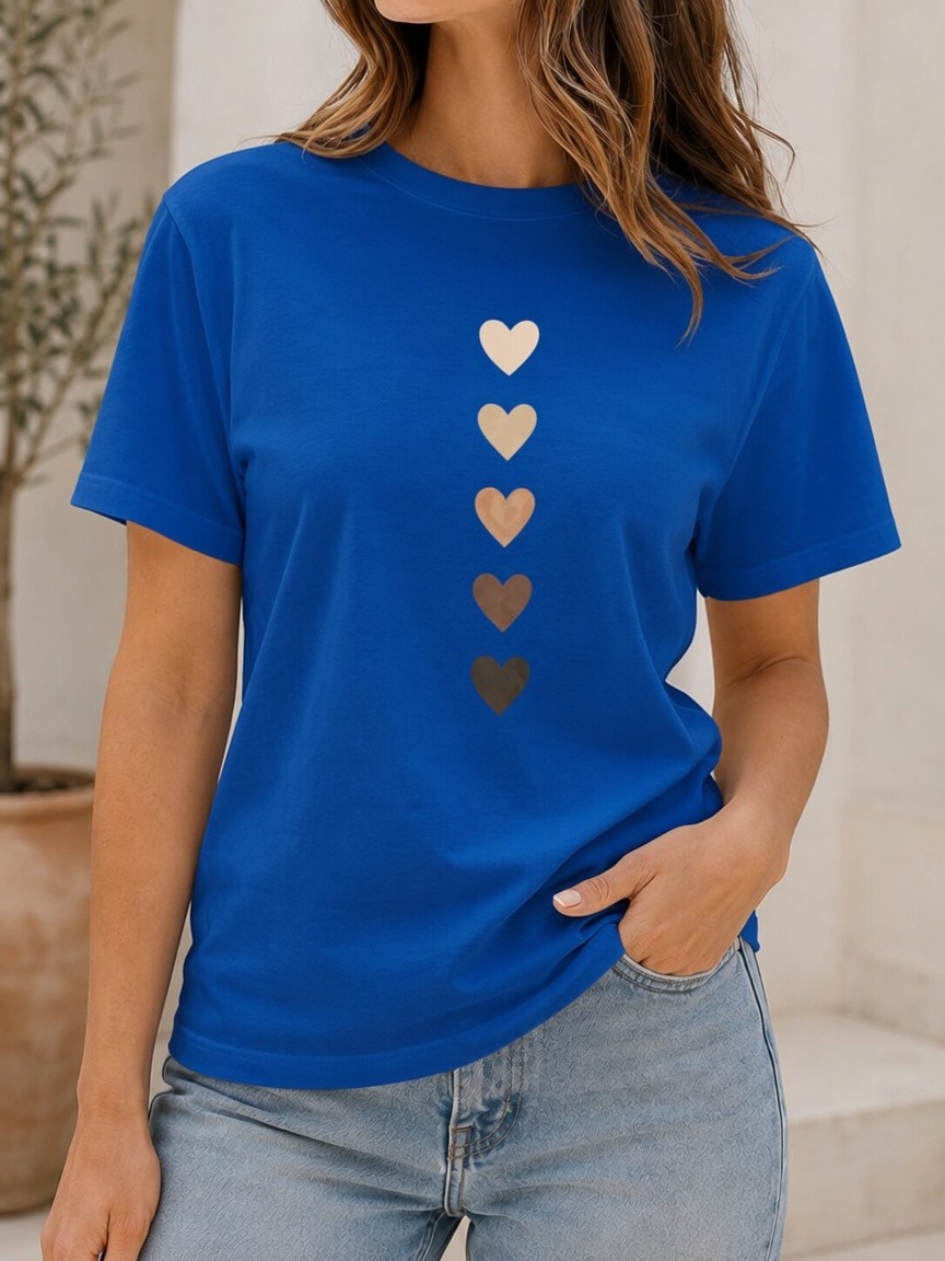 Skin Tone Hearts Equality Diversity Graphic T-Shirt