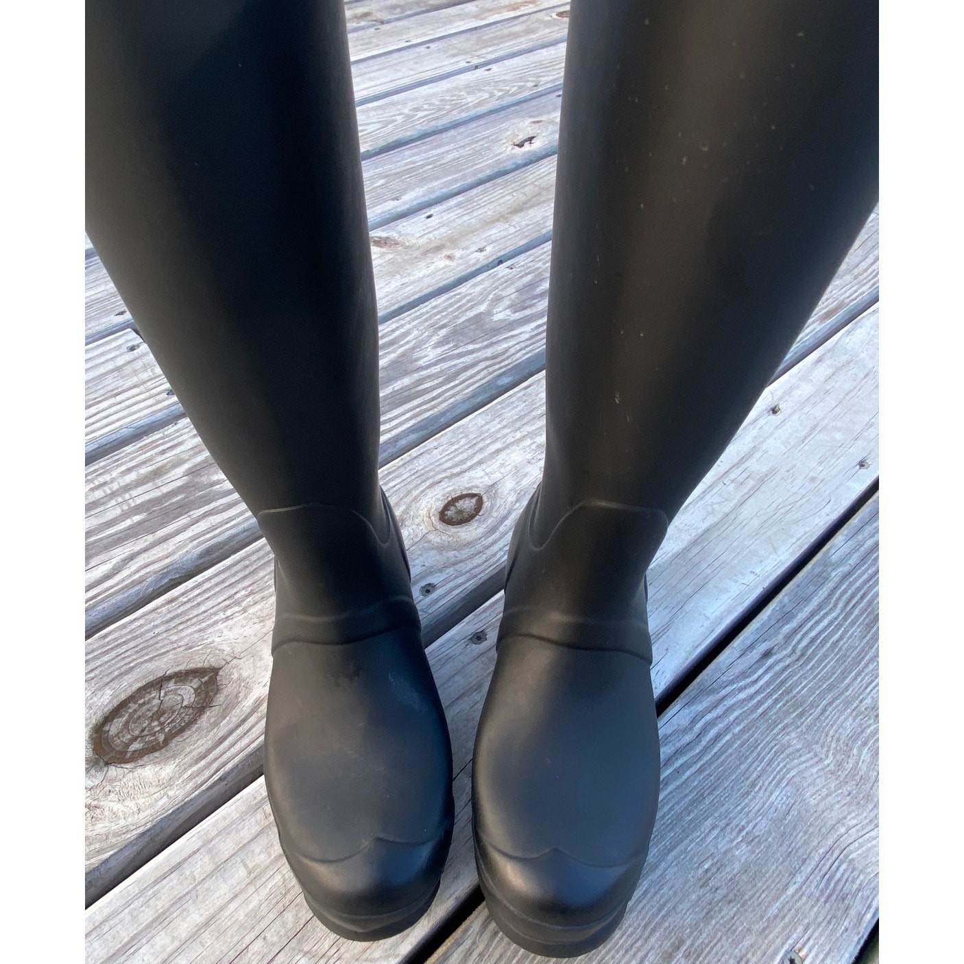 Hunter Boots Tall Rain Boots – Matte Black – Size 6