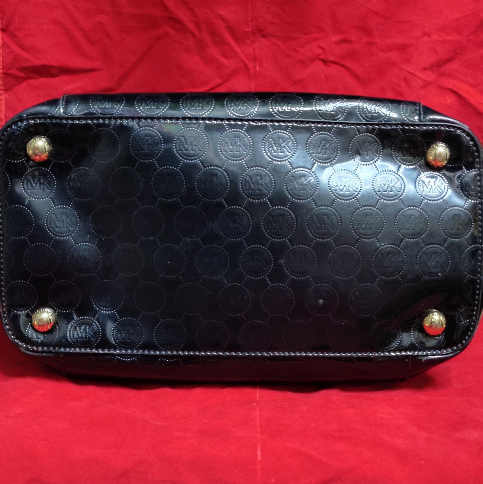 Michael Kors Black Patent Leather Jet Set Tote
