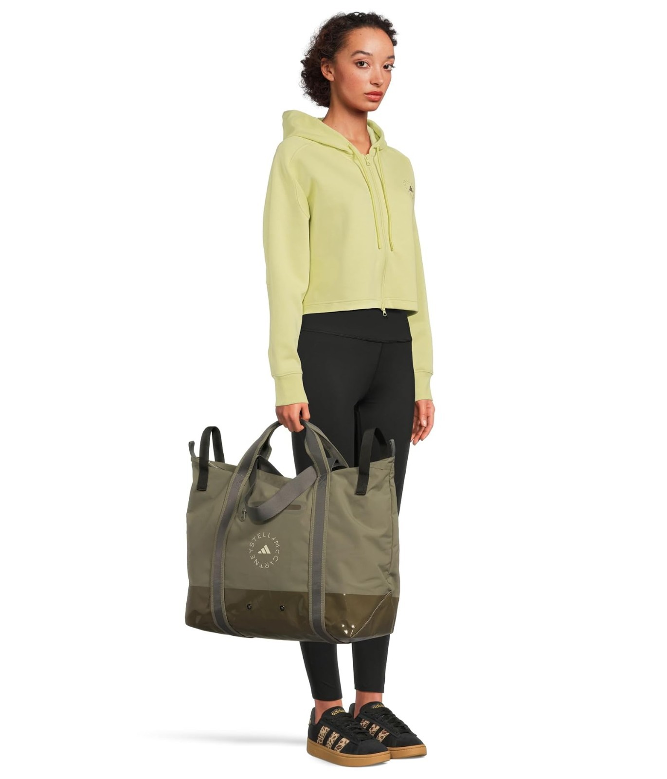 Adidas By Stella McCartney Tote Bag Olive Green 39.7 L JY4187 Retail $160