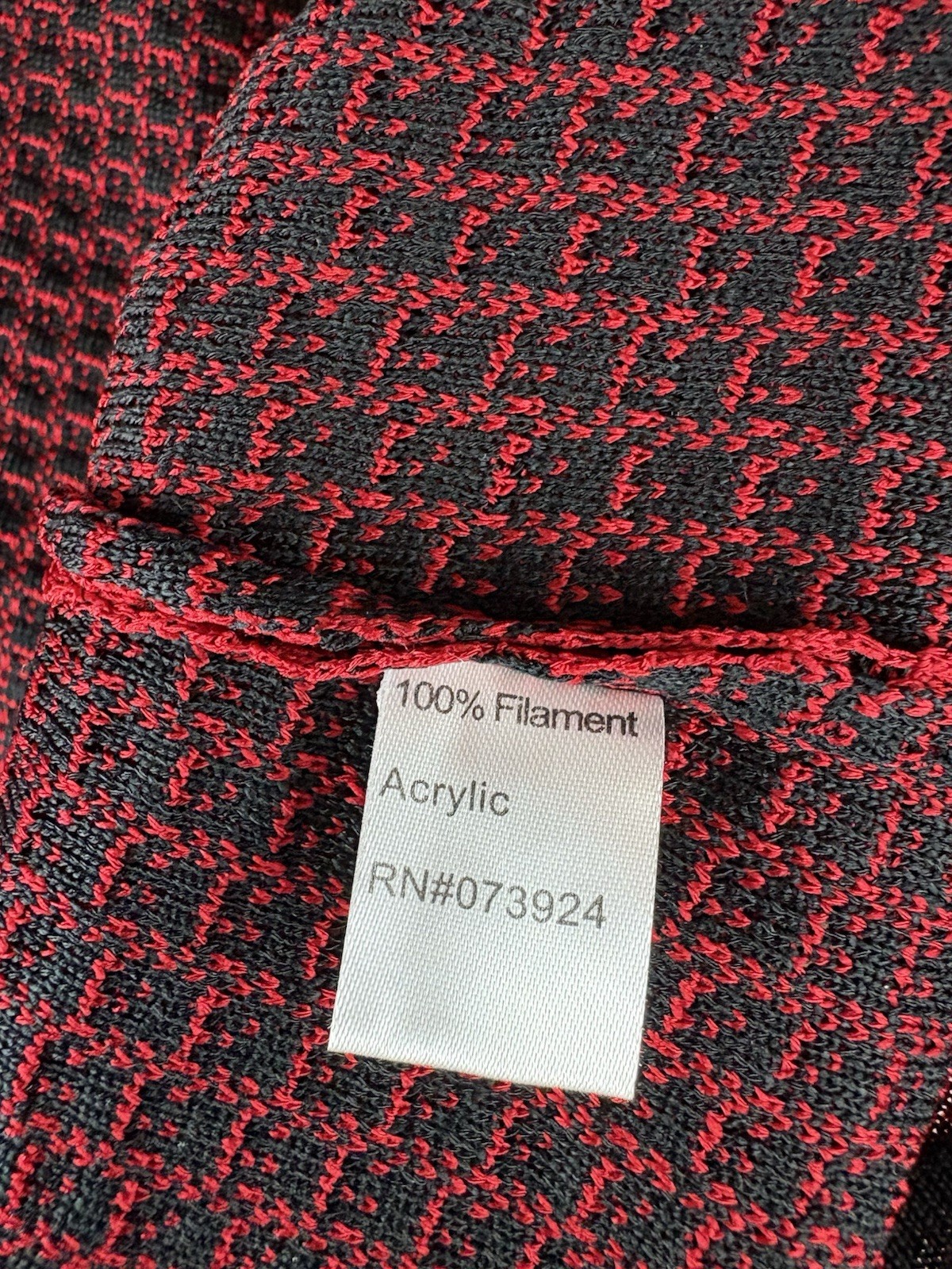 Ming Wang Jacket Open Cardigan Womens Medium Dressy Stretch Red Black Capsule