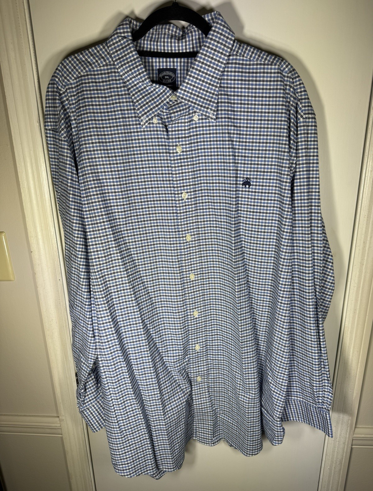 Brooks Brothers Men’s 3XL Blue/White Check Button-Up Shirt