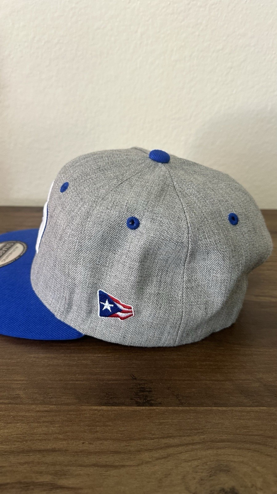 Kipa PR Logo Adjustable Snapback Hat Gray/Blue/White One Size