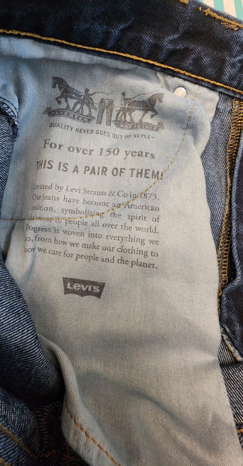 Levi’s 505 Dark Blue Straight-Leg Jeans (W33 x L32)