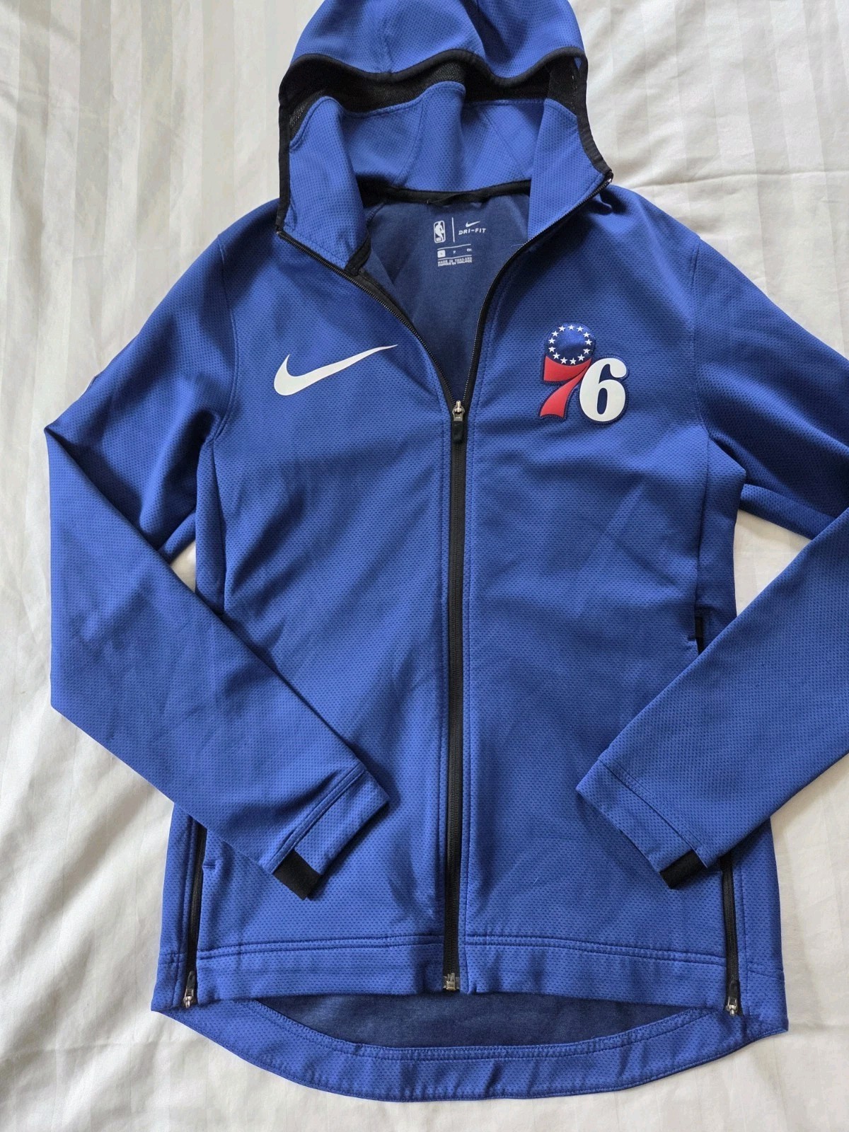 Nike Philadelphia 76ers NBA Showtime Therma Flex Full-Zip Hoodie Blue Men’s S