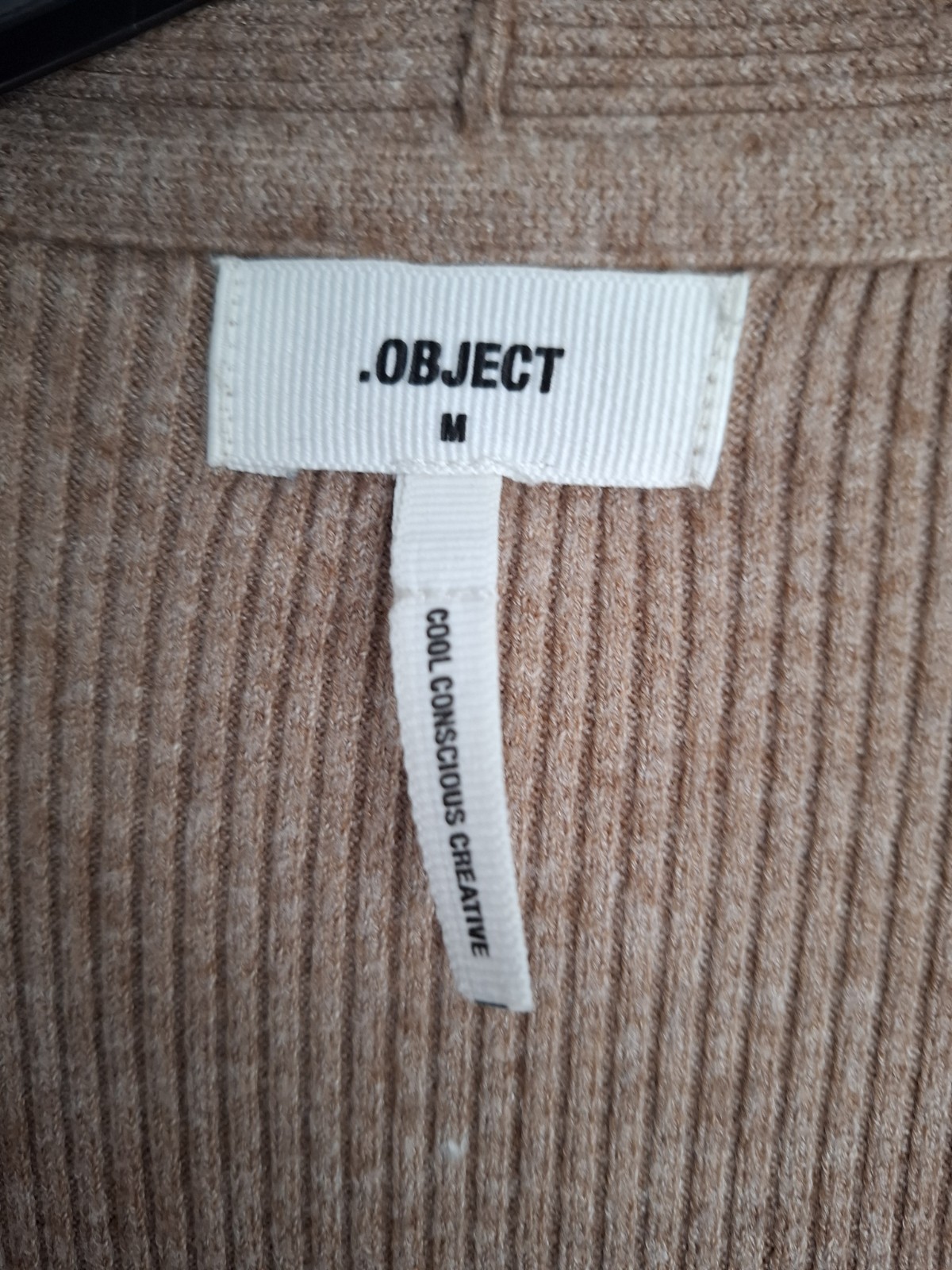 Ladies Size M 12/14 OBJECT Wrapover Cardigan Oatmeal Colour Cosy Ribbed Fabric