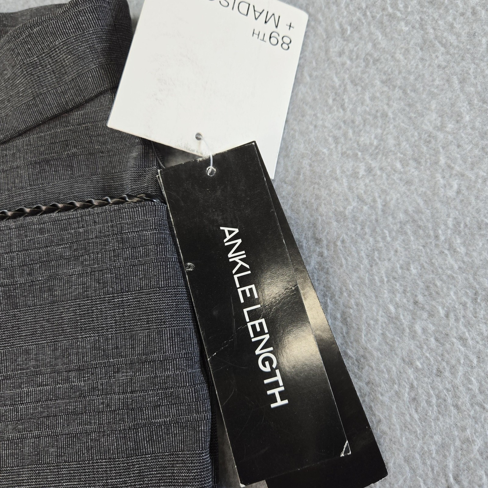 89TH + MADISON Pants Womens M Gray Ponte Ankle Comfort Waist Pull On Pockets