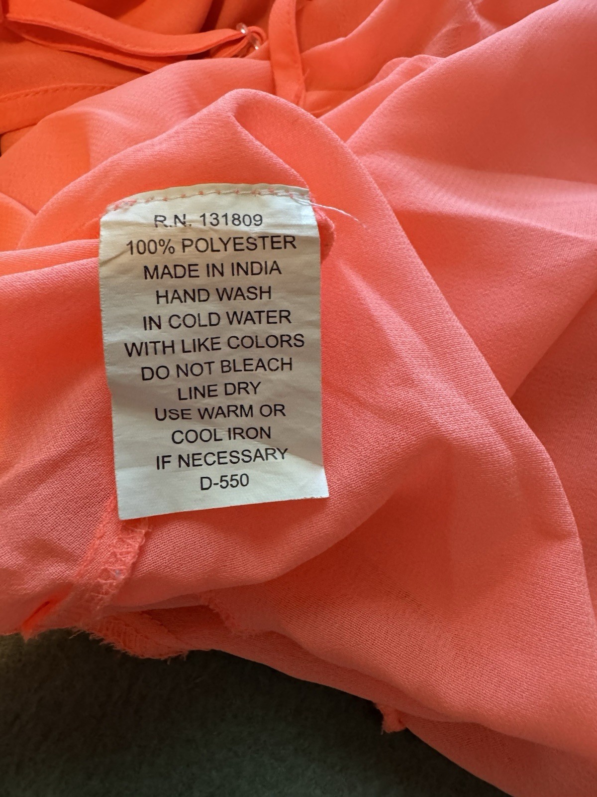 New Glory Orange Sheer Cami Top Large Studded Beaded Tiered Y2K Boho Chic Flowy