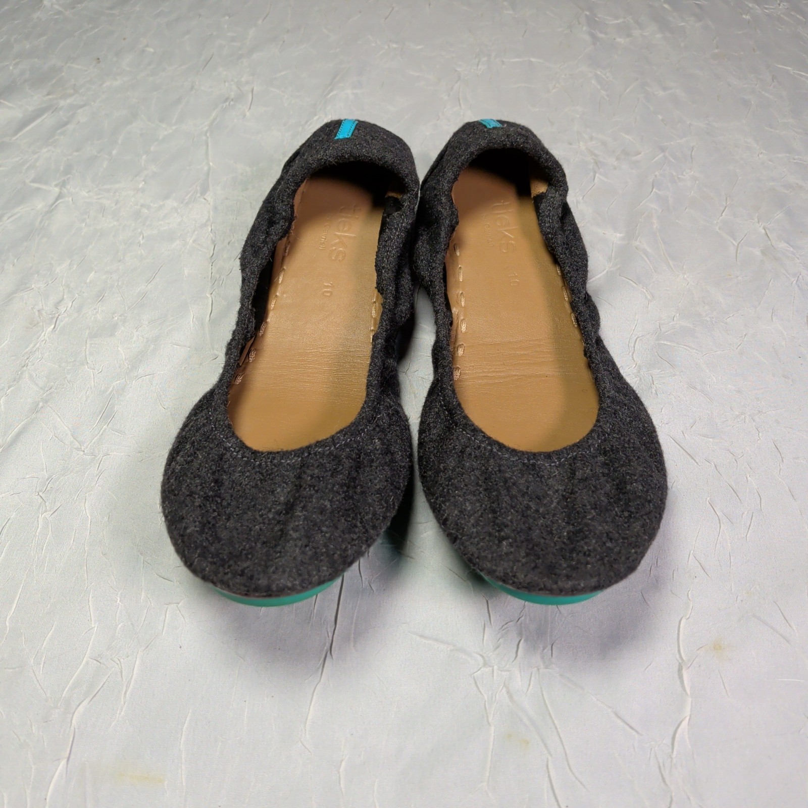 TIEKS Greystone Vegan Wool Ballet Flats Shoes Womens Size 10 Balletcore Preppy