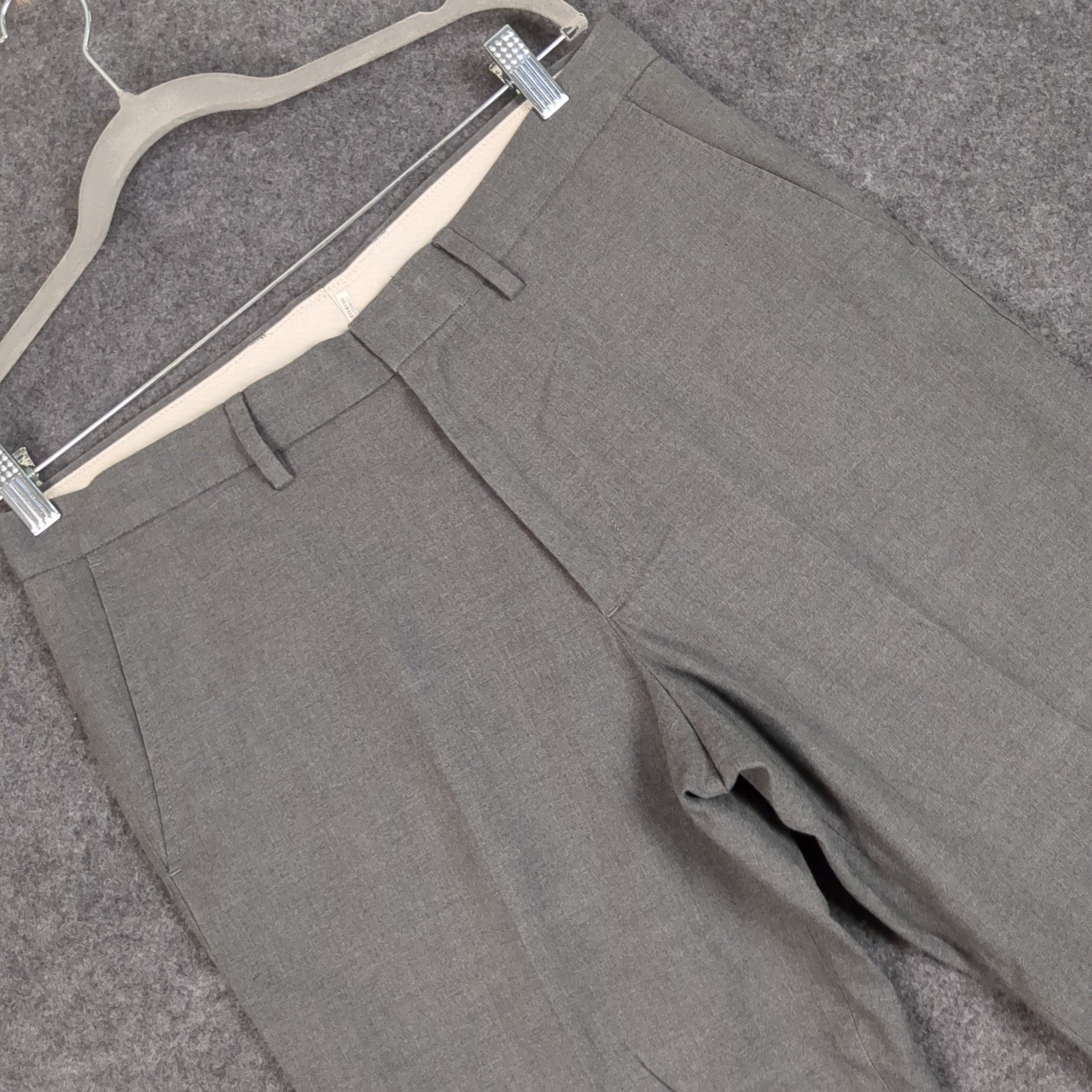 J.Crew Bowery Classic Mens Gray Wool Blend Dress Pants W31 L30 Flat Front