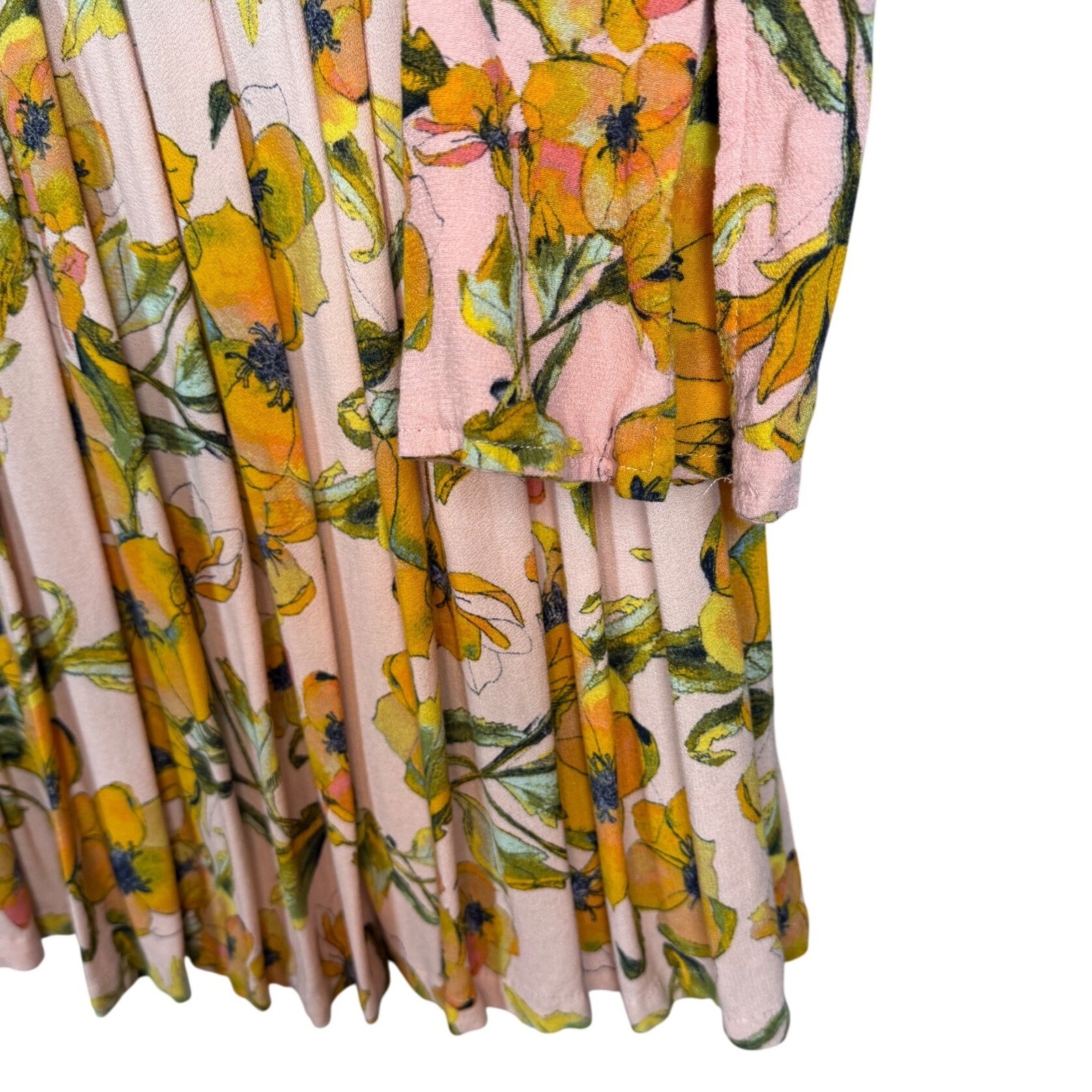 Free People, We the Free Tegan Printed Mini Dress, Long Sleeve Mini Dress Size 4