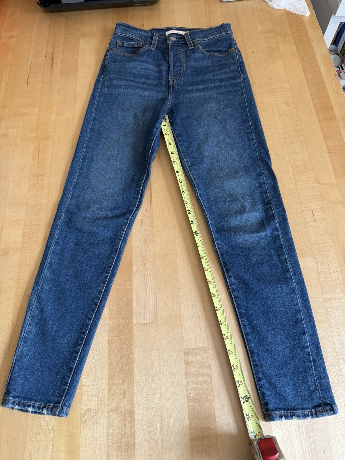Levi’s Wedgie Skinny Raw Cut Hem Jeans in Wedgie From The Block Size 25