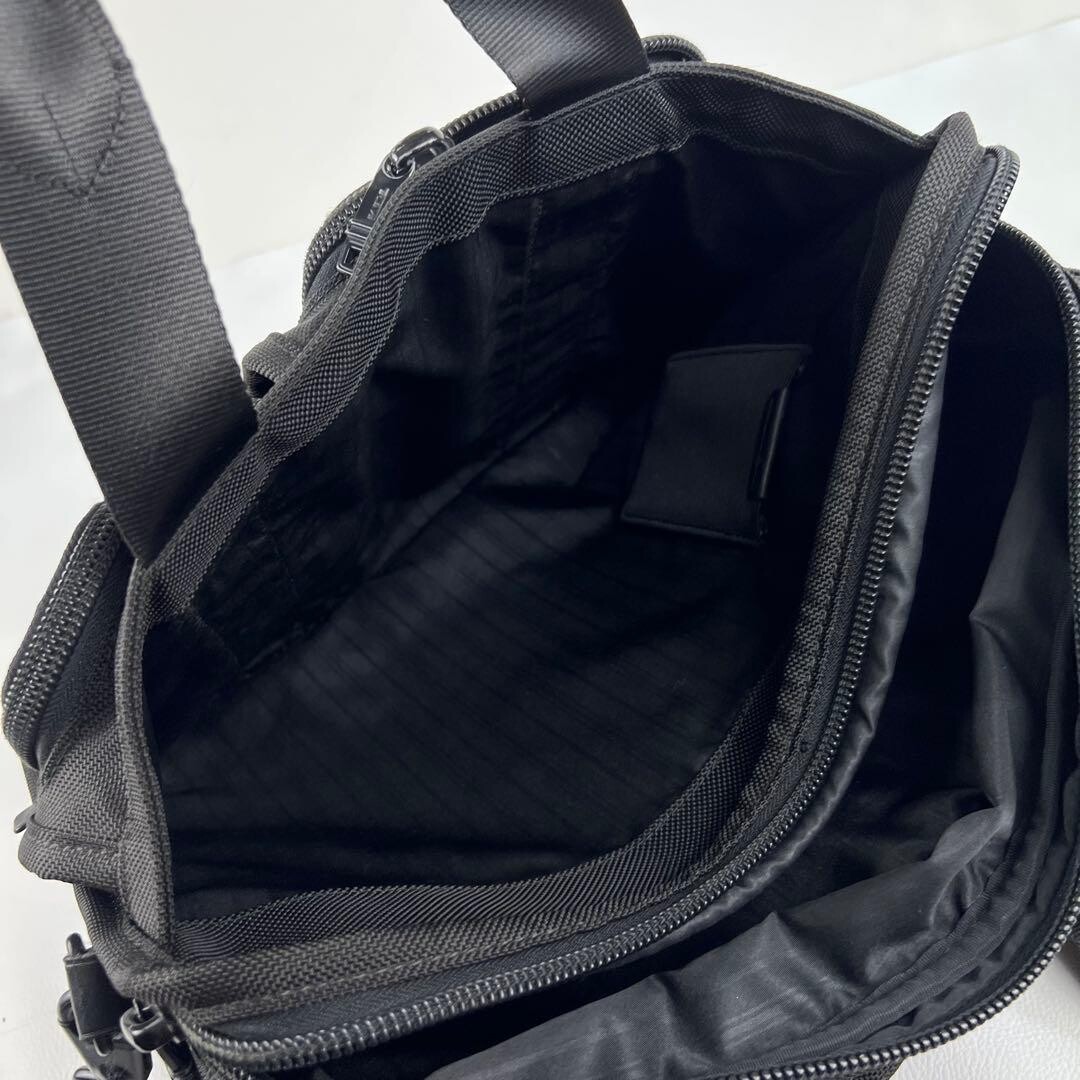 TUMI 2 Way Expandable Nylon Leather Business Bag Briefcase Black 26141DH Auth