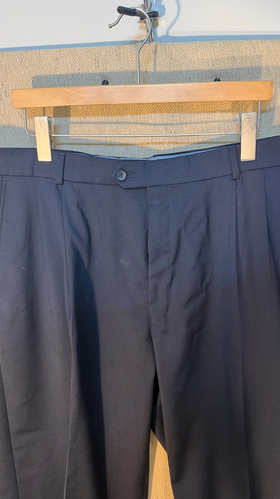 Ballin Pants BOGO 36×27 Brown Super 120s Wool Dress Slacks LOT OF 2 Pleated Cuff