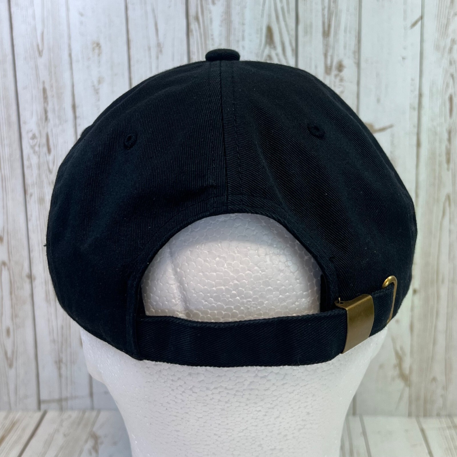 MUKA Paid Bear Dad Hat Cap Black Distressed Baseball Embroidered MU:KA: