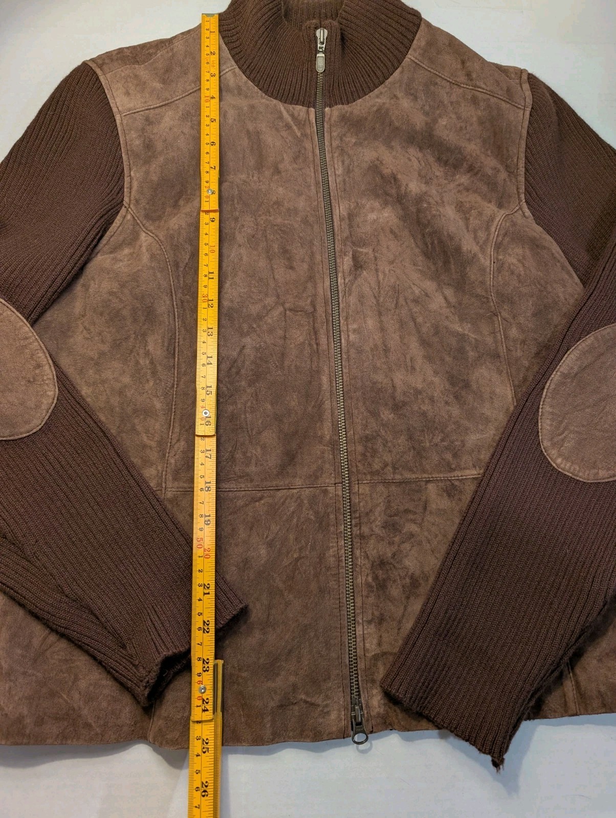 Covington Women’s Leather Wool & Acrylic Blend Jacket XL Dark Brown Full Zip