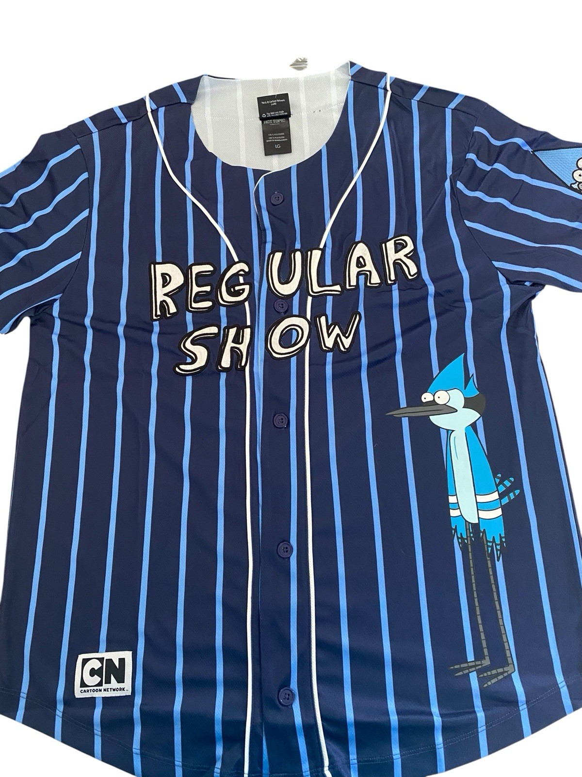 Cartoon Network Regular Show Mordecai Baseball Jersey Size 2X