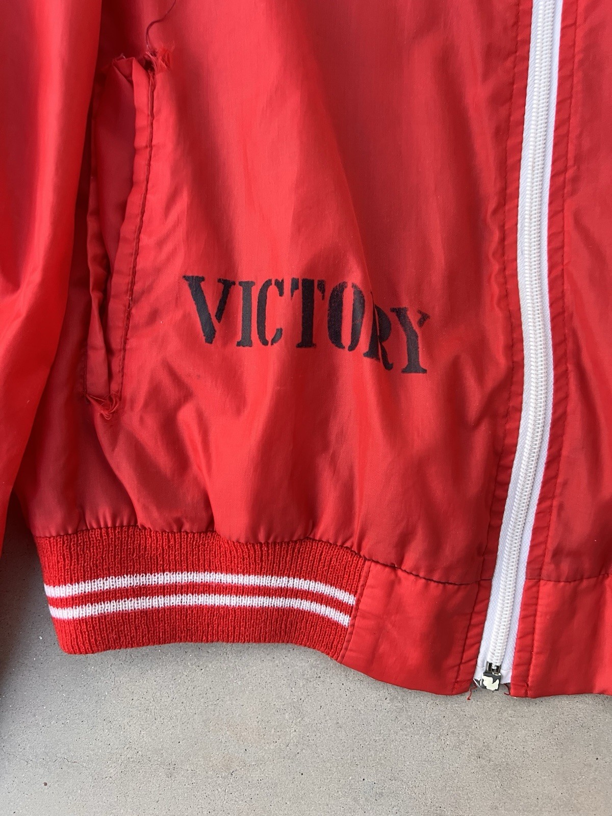 Vintage Para Troop Jacket Small 70s 80s Red Rally Raider Victory Para Trooper