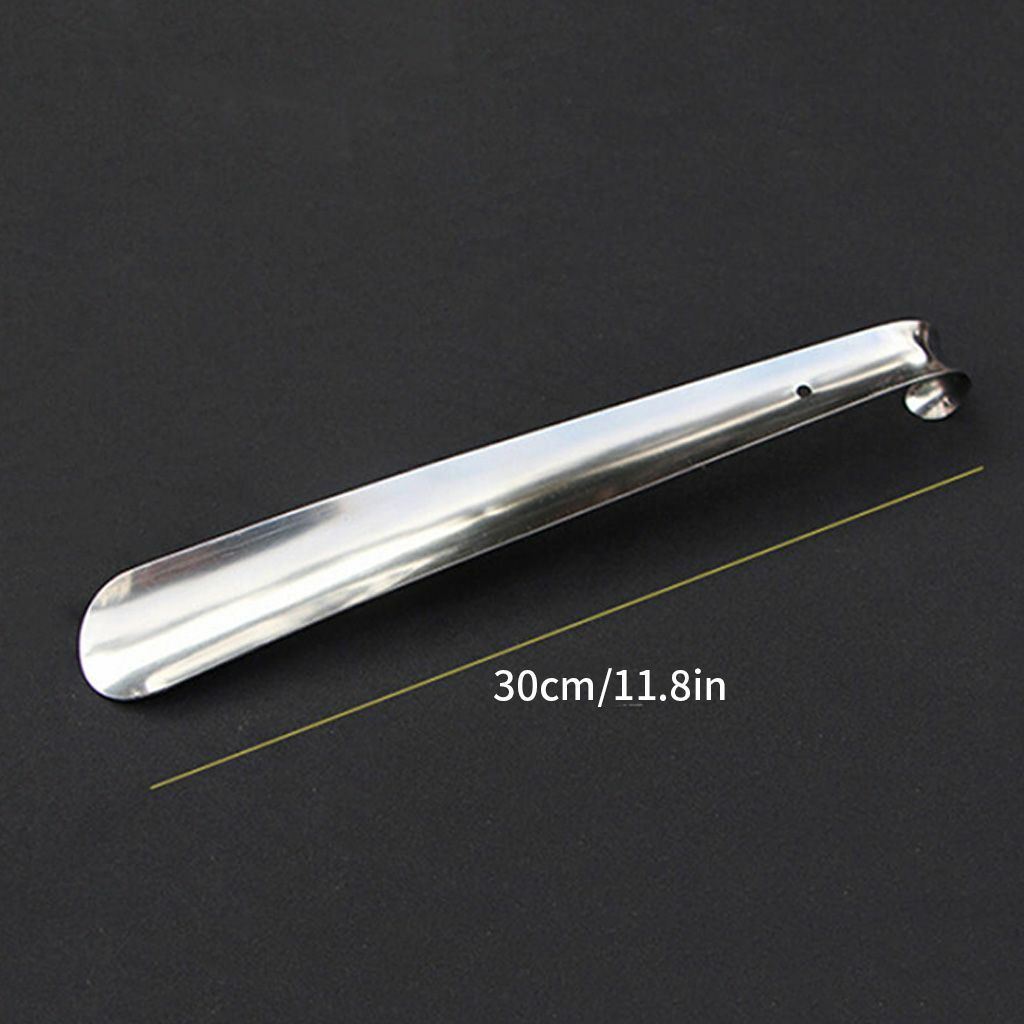 11.8″ Extra Long Handle Shoe Horn Stainless Steel Handled-Metal Shoehorn Horns