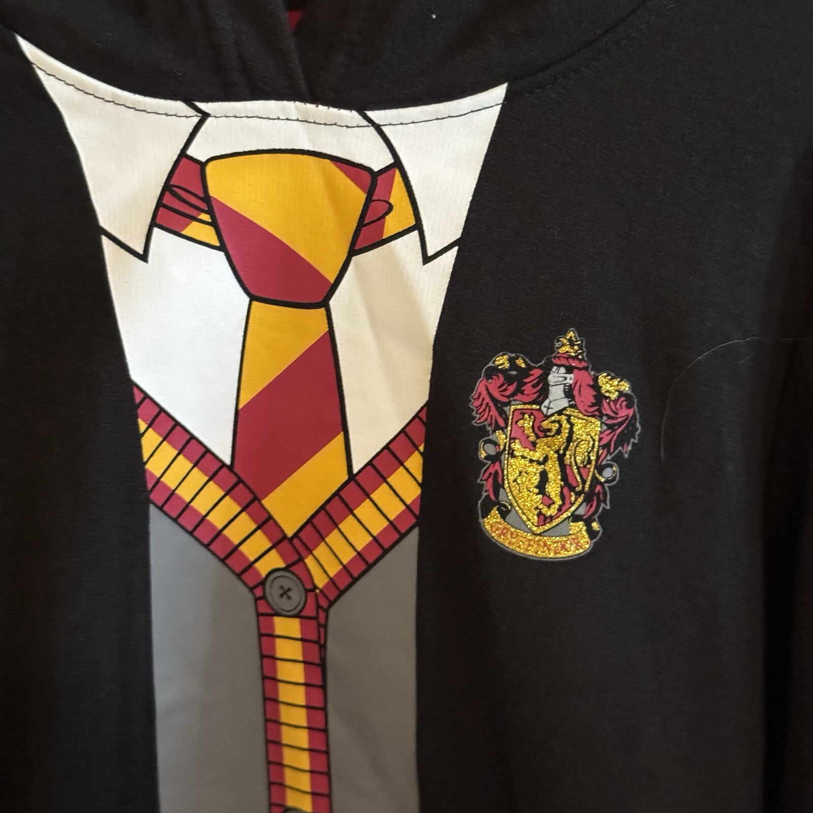 Harry Potter Hermione Gryffindor Hoodie Girls S 6/6X Black Pullover NWT