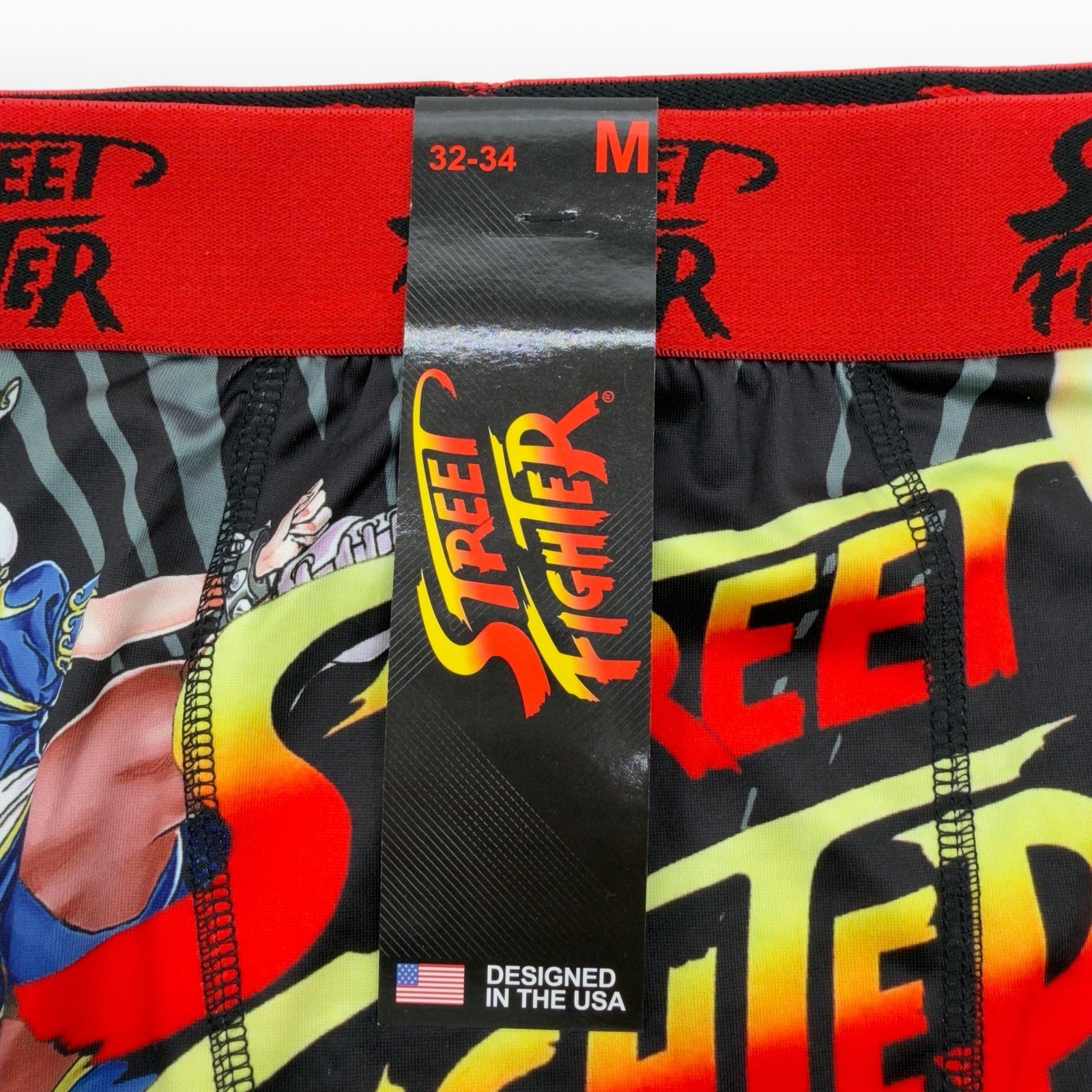 Street Fighter Boxer Briefs Mens Medium Underwear Retro Video Game