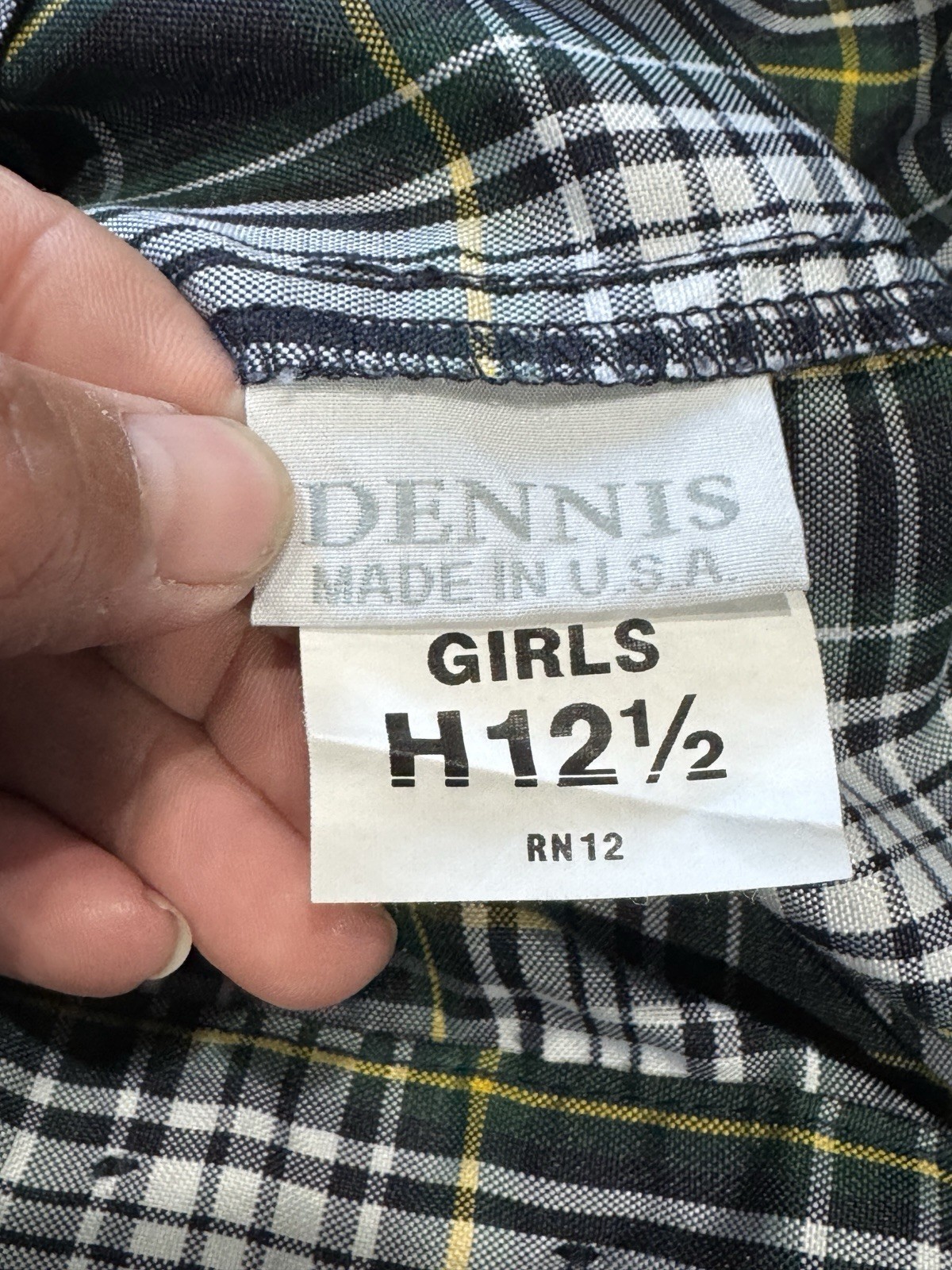 Dennis Uniform Girls 12 1/2 Pleated Plaid School Skirt Made in USA #21680