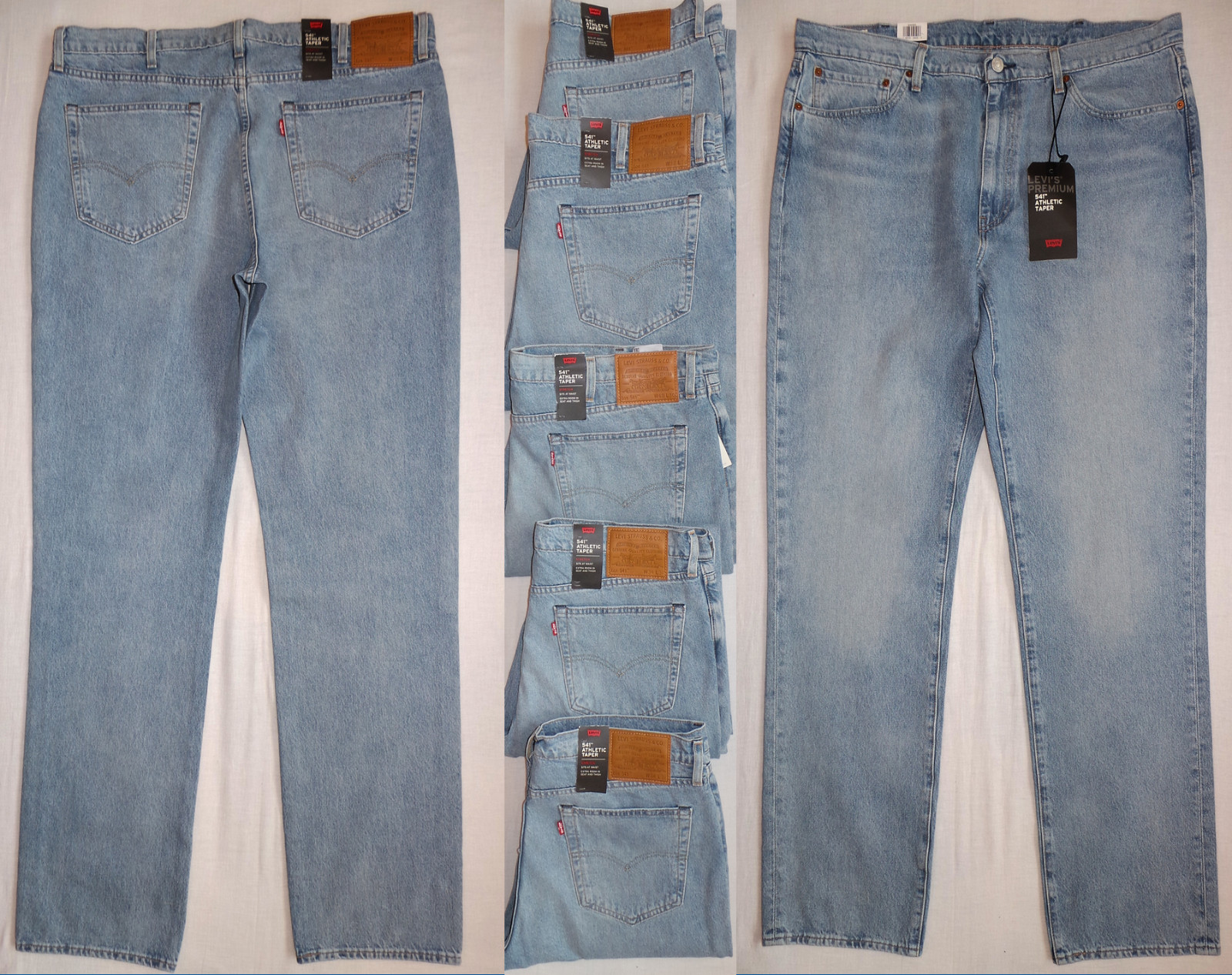 Levis 541 Athletic Tapered Stretch Mens Jeans Light Blue Sz:34,36,38,40,42,44