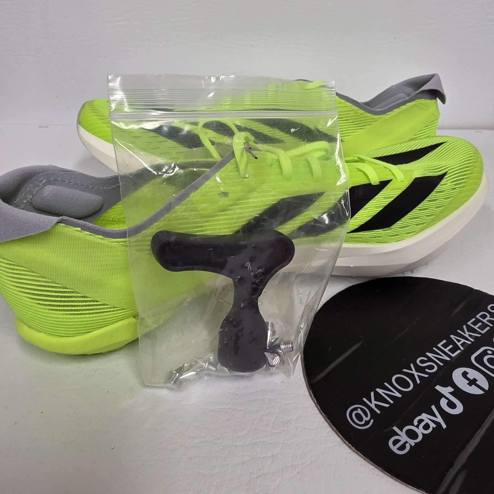 Adidas Adizero Ambition Track Spikes Lucid Lemon Black IH5798 Men’s Size 12.5