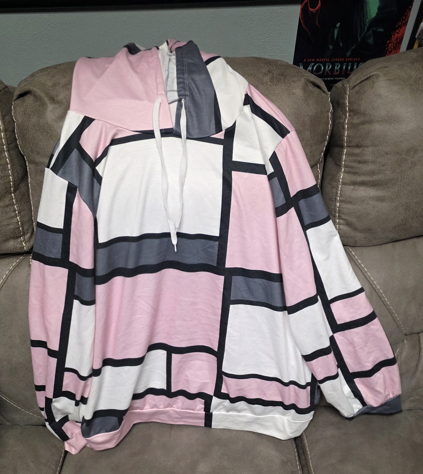 Geometric Color-Block Hoodie and pants set in 4x size
