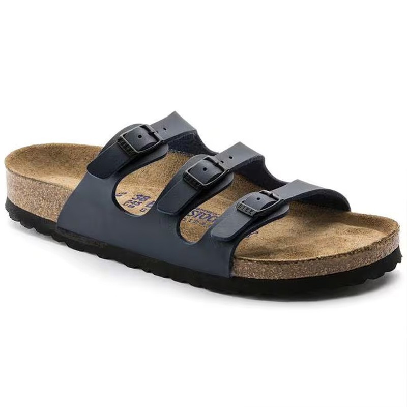 Birkenstock Florida Blue Birko-Flor Women’s Sandals Soft Footbed Wide Size
