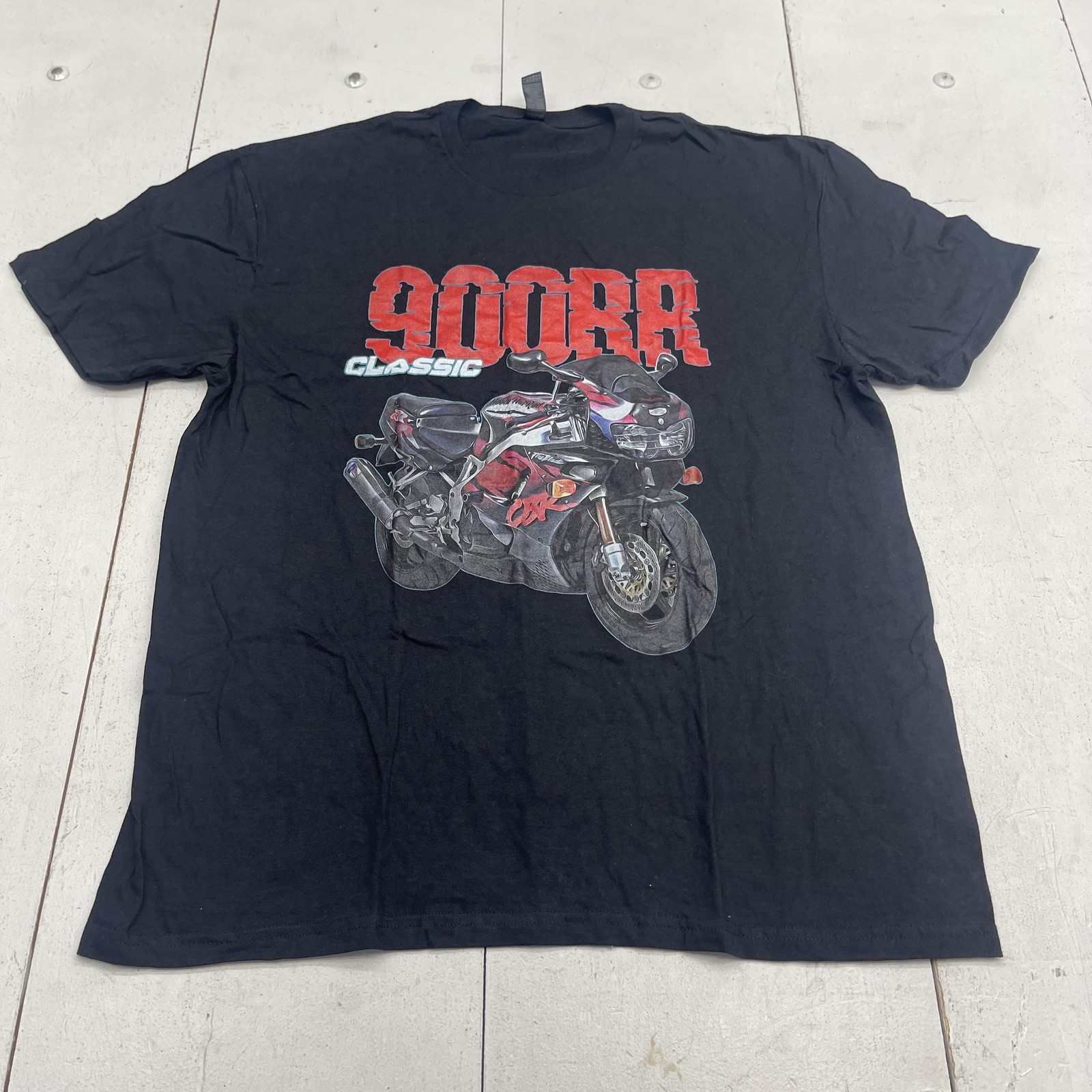 Gildan 900RR Classic Motorcycle Shirt Mens XL Black Graphic Tee Moto Racing