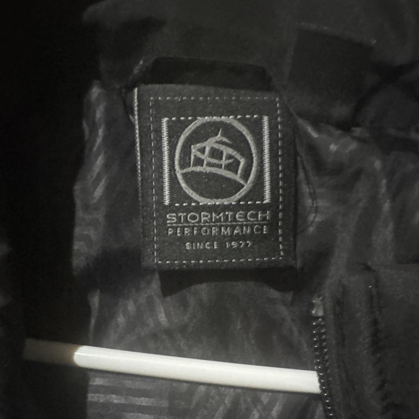 Stormtech Men’s 2XL Black Quilted Puffer Vest Full Zip Embroidered Logo