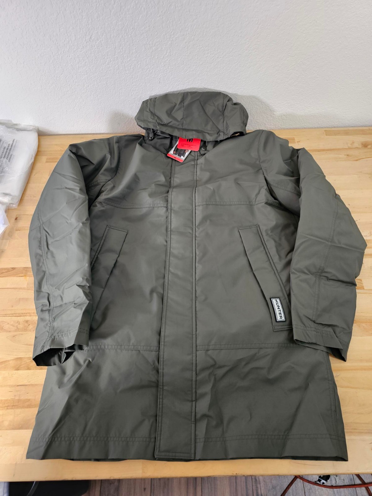 M / MEDIUM – GREEN – Hunter Men’s 3-in-1 Jacket Pockets Detachable Hood