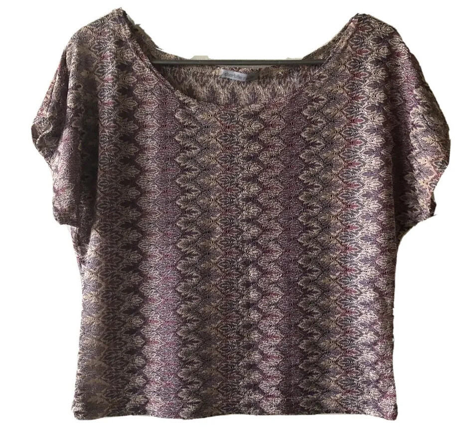 CHARLOTTE RUSSE Womens Cropped Top Size Small Juniors Lightweight Semi Loose