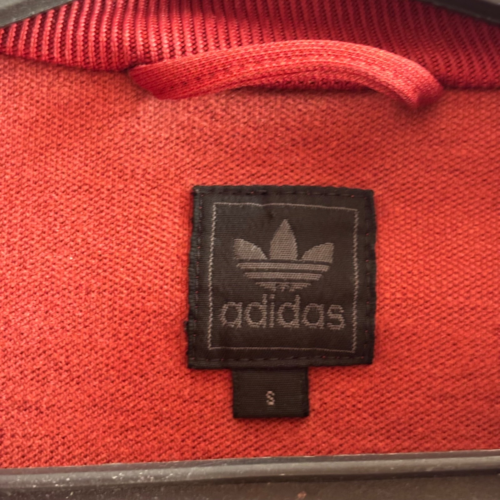 Y2K 2002 Adidas Originals Track Jacket Burgundy Red Trefoil Flag Tag Size S